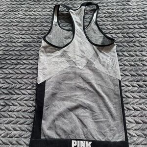 PINK Victoria's Secret Gray and Black Tank Top